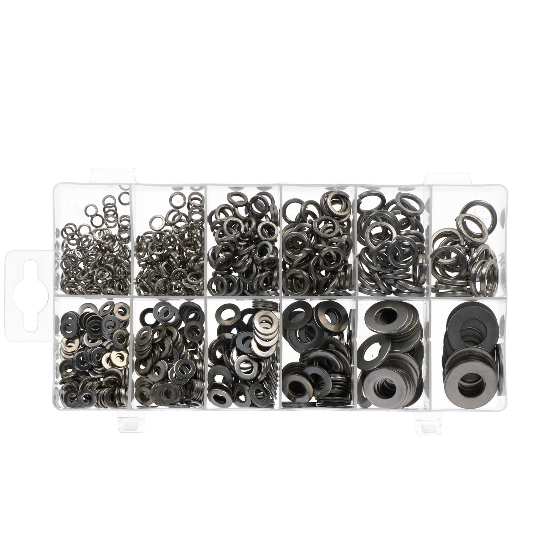 790pc Flat & Spring Washers Stainless Steel Rust Resistant Assortment Kit M4-M12