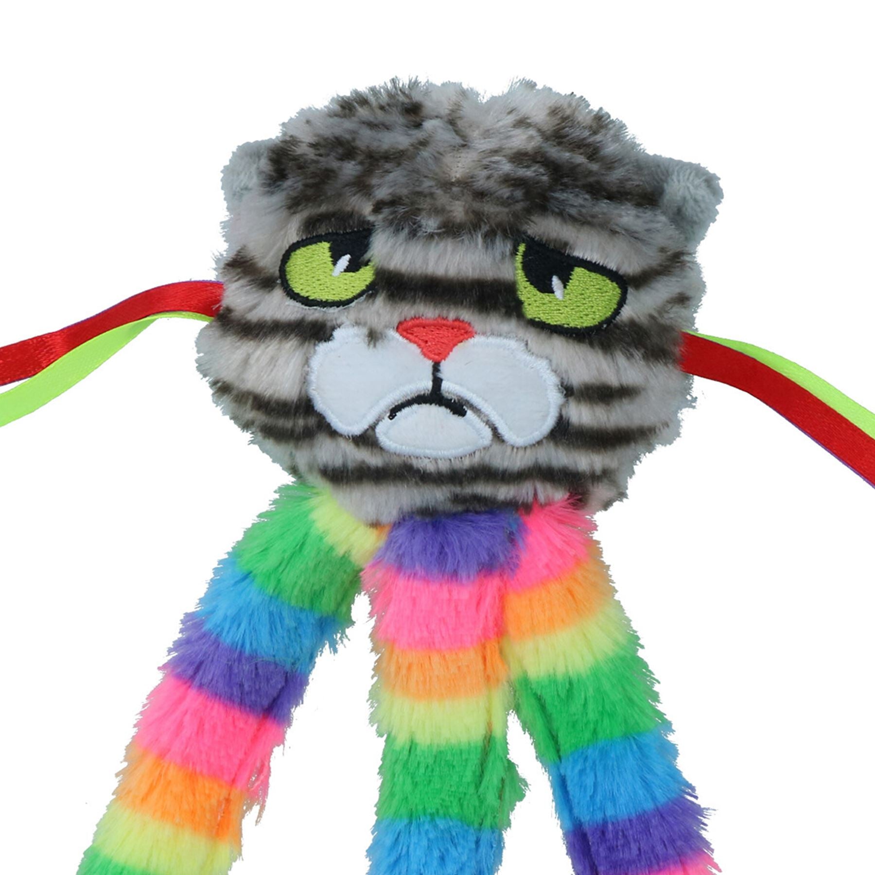 Jouet interactif à saisir pour chat, chaton, herbe à chat, Moody Moggy Rainbow