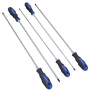 5pc Extra Long Screwdriver Flat Slotted Pozi Phillips Headed Total Length 450mm