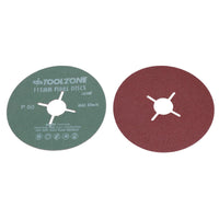 115mm Fibre Sanding Discs 60 Grit Medium Disc For 4-1/2” Backing Pad