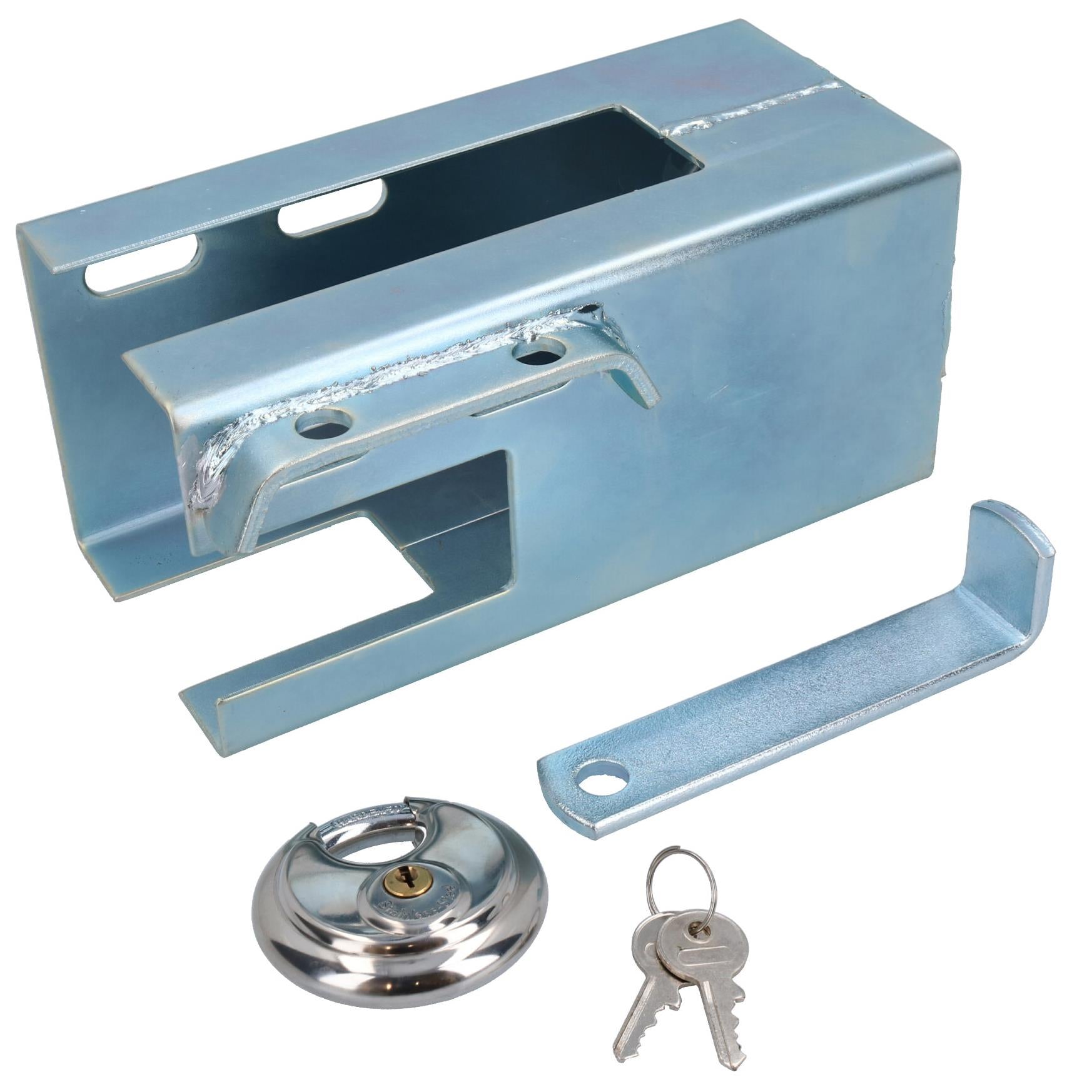 Trailer / Caravan Coupling Hitch Lock Steel Box Security Safe Type TR104
