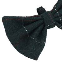 Set Of 4 One Size Stylish Tweed Dog Bows Tie Fashionable Dogs With Collar Loop