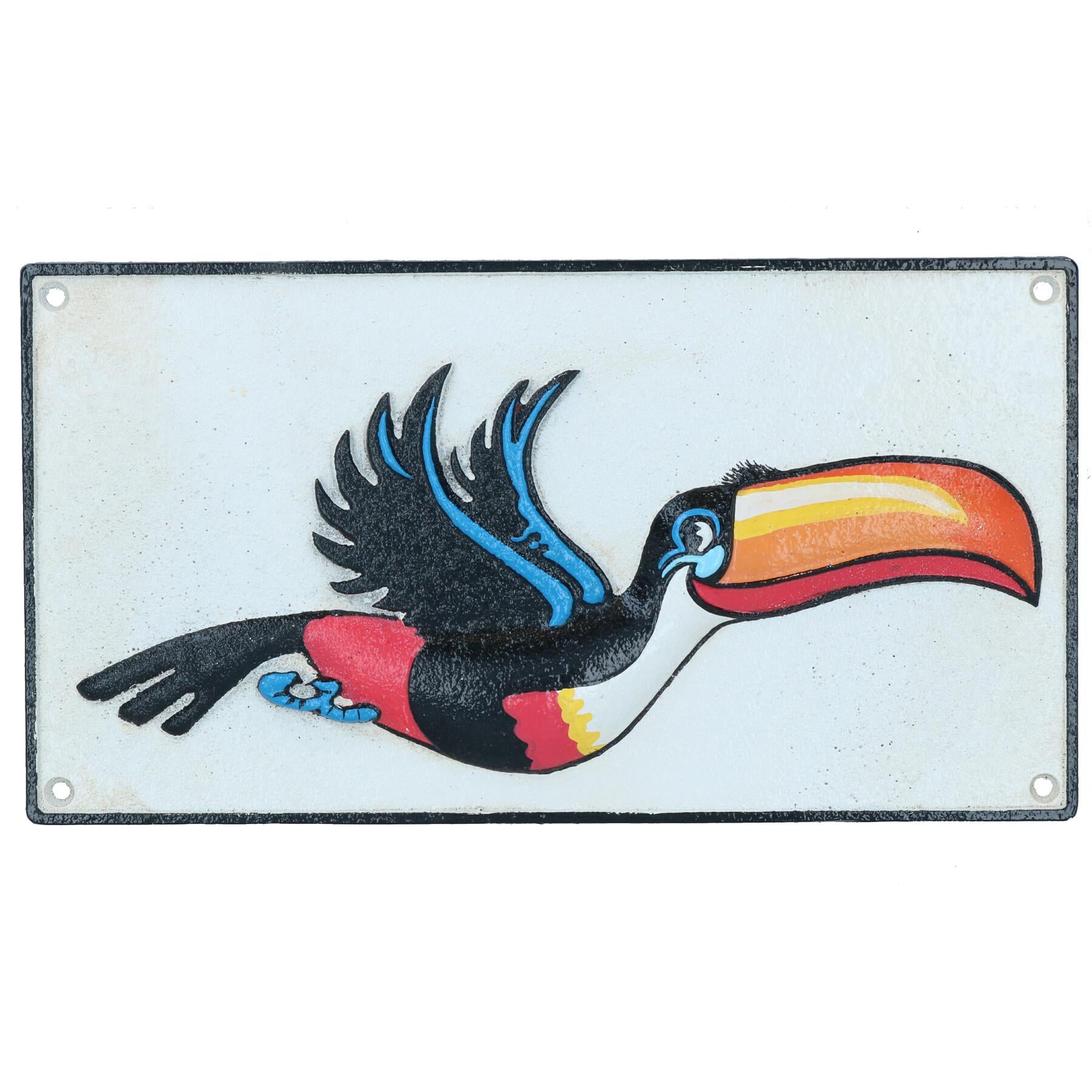 Panneau routier Guinness Flying Toucan Logo Brasserie Dublin Plaque en fonte Pub Bar