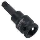 Torx Star Impact flache, kurze Bit-Steckschlüssel T10–T60, einzeln, 3/8 Zoll Dr.