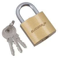 32mm Iron Padlock Security Lock Brass Finish with Hardened Steel Shackle