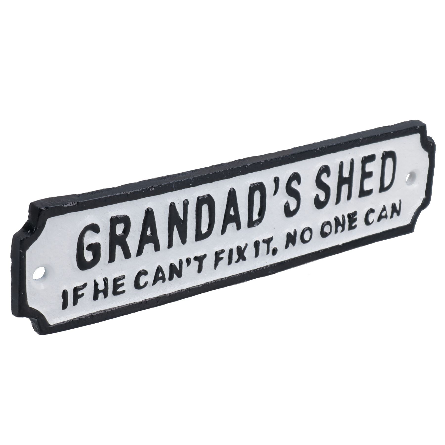 Grandads Shed Cast Iron Sign Plaque Door Wall House Gate Garage Workshop