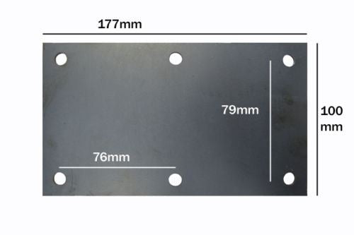 Plaque de montage 350 kg et 500 kg (simple) Suspension à souder sur plaque 6 trous