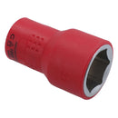 1/2in drive VDE Insulated Shallow Metric Socket 6 Sided Single Hex 1000 V