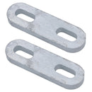 M10 U-Bolt Plate 31mm to 59mm Internal Width Thick Galvanised N-Bolt Backing