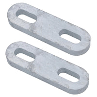M10 U-Bolt Plate 31mm to 59mm Internal Width Thick Galvanised N-Bolt Backing