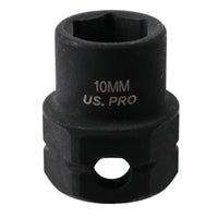 10mm Metric Stubby 3/8" Drive Shallow Impact Socket Hex Shank 25mm Depth