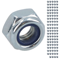 M4 x 0.7mm Nyloc Nut Fastener Hexagonal Metric Nuts Grade 8 Zinc Plated