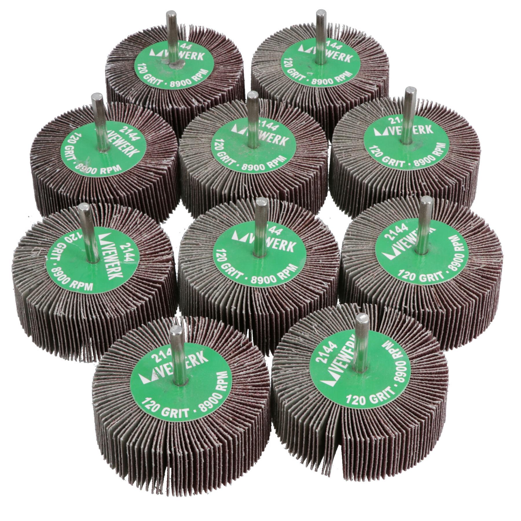 120 Grit 80mm Flap Wheel Disc Abrasive Sanding Pads For Drills Grinders 6mm Shank