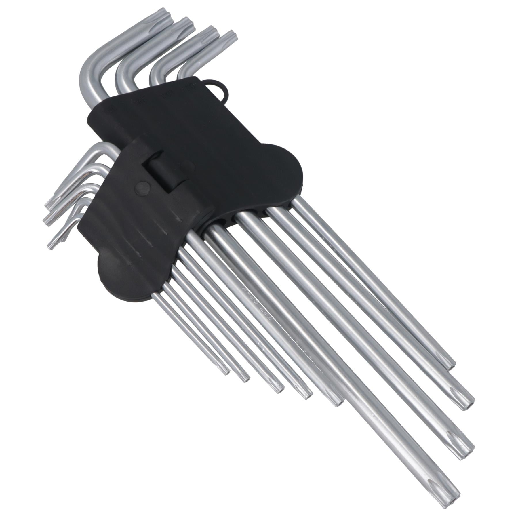 Jeu de 9 clés Torx anti-effraction Security Star avec embouts de type L T10 - T50