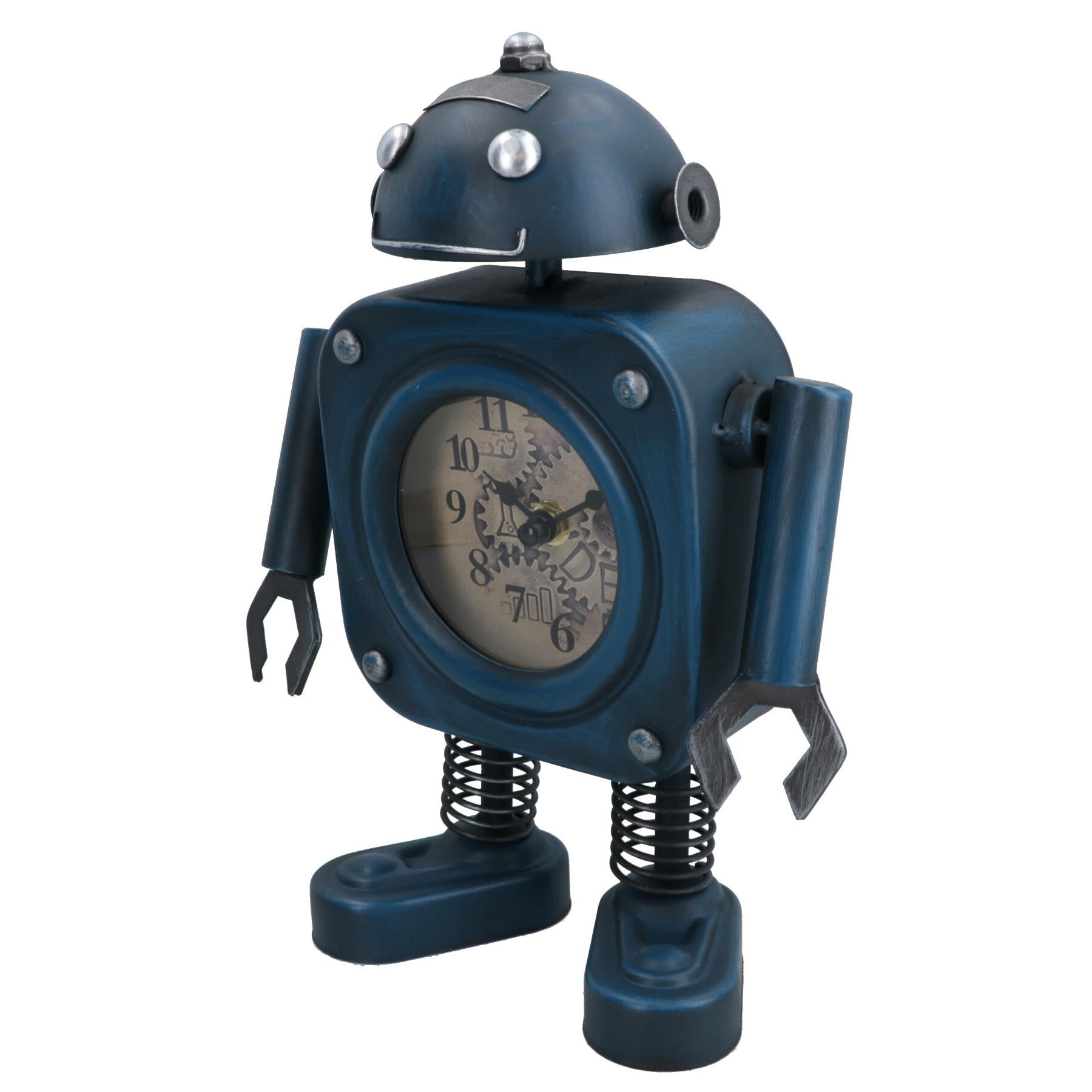 Robot Clock Industrial Style Mantel Retro Desk Home House Decor Gift Metal