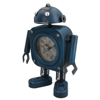 Robot Clock Industrial Style Mantel Retro Desk Home House Decor Gift Metal