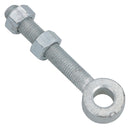 Swing Gate Long Eye Bolts Hinge + Nuts Adjustable Zinc Plated 12mm – 24mm