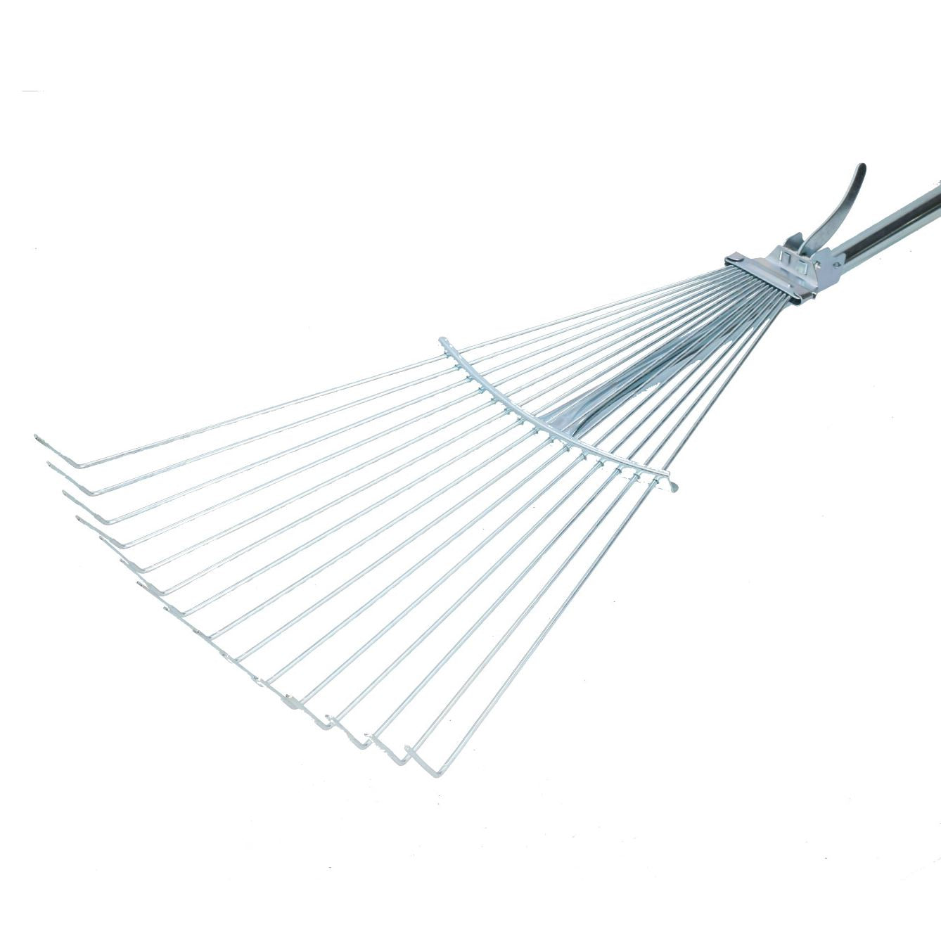 Expanding Lawn Rake Soil Leaves Leaf Raker 15 Teeth 190 - 570mm Span ...