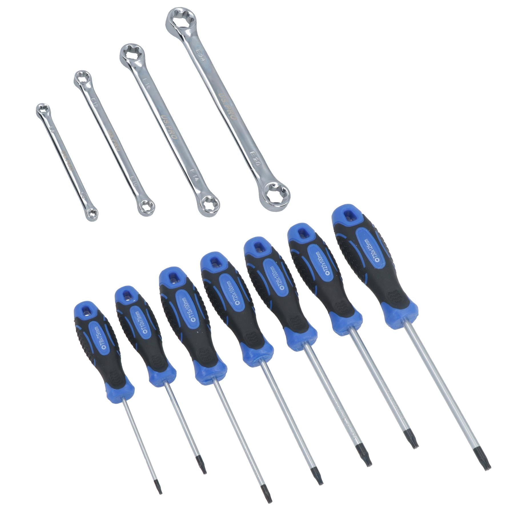 Torx Star Male Female Screwdrivers E Spanners Wrench T10 – T30 + E6 – E24