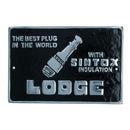 Plaque en aluminium pour bougie d'allumage Lodge, porte, mur, garage, atelier, moteur de voiture