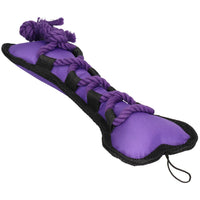 Purple Cross Tug Rope Bone Doy Play Toy With Squeak 30x13x3cm