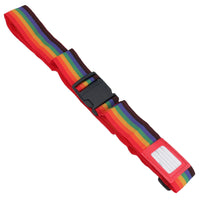 Adjustable Multicoloured Rainbow Luggage Suitcase Belt Strap Travel with Tags