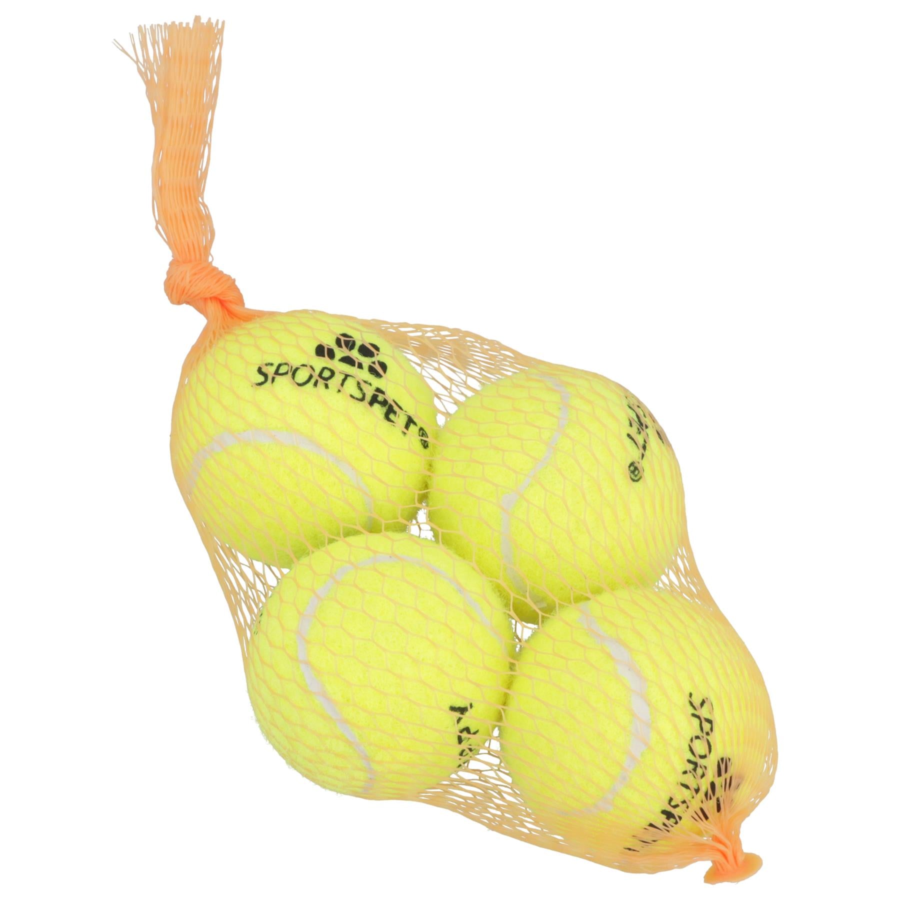 4PK Small Mini Interactive Tennis Ball Dog Play Time Throw Fetch Catch 4.8cm