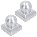Metal Fence Post Caps Round / Ball 75mm x 75mm Protector Cover Silver
