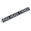 Piss Heads Corner Cast Iron Sign Plaque Wall Door House Garden Bar Pub Yard
