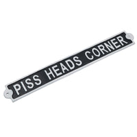 Piss Heads Corner Cast Iron Sign Plaque Wall Door House Garden Bar Pub Yard