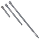 Jeu de 3 rallonges à cliquet à douille droite 1/4" 75 mm 125 mm 250 mm