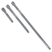 Jeu de 3 rallonges à cliquet à douille droite 1/4" 75 mm 125 mm 250 mm