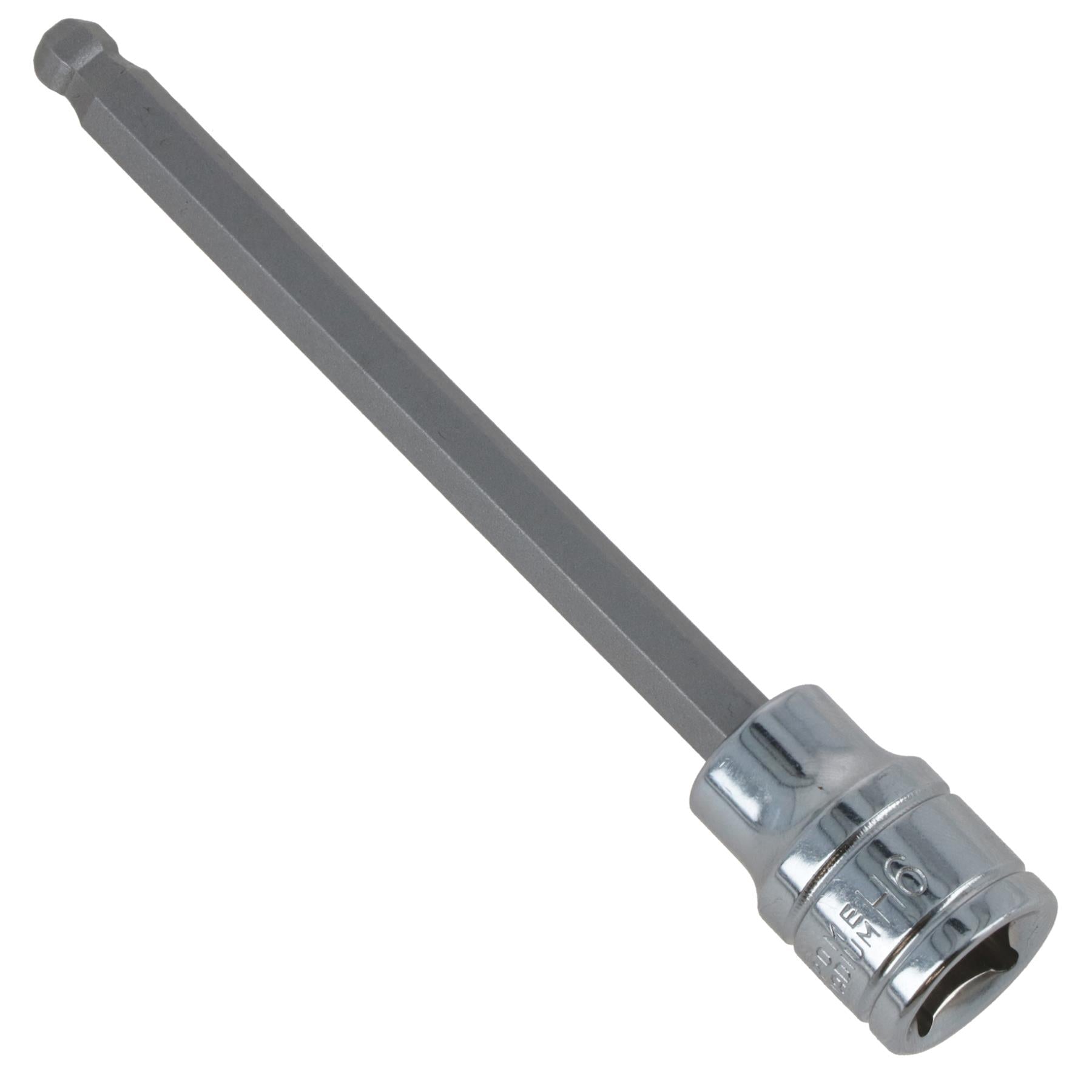 6mm 3/8" Drive Long Ball Ended Hex Allen Key Socket Bit 85mm Deep Reach CR-V