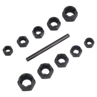10pc Nut Style Bolt Twist Socket / Wheel Lock Nut Remover / Extractor Set AT027