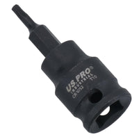 Torx Star Impact flache, kurze Bit-Steckschlüssel T10–T60, einzeln, 3/8 Zoll Dr.