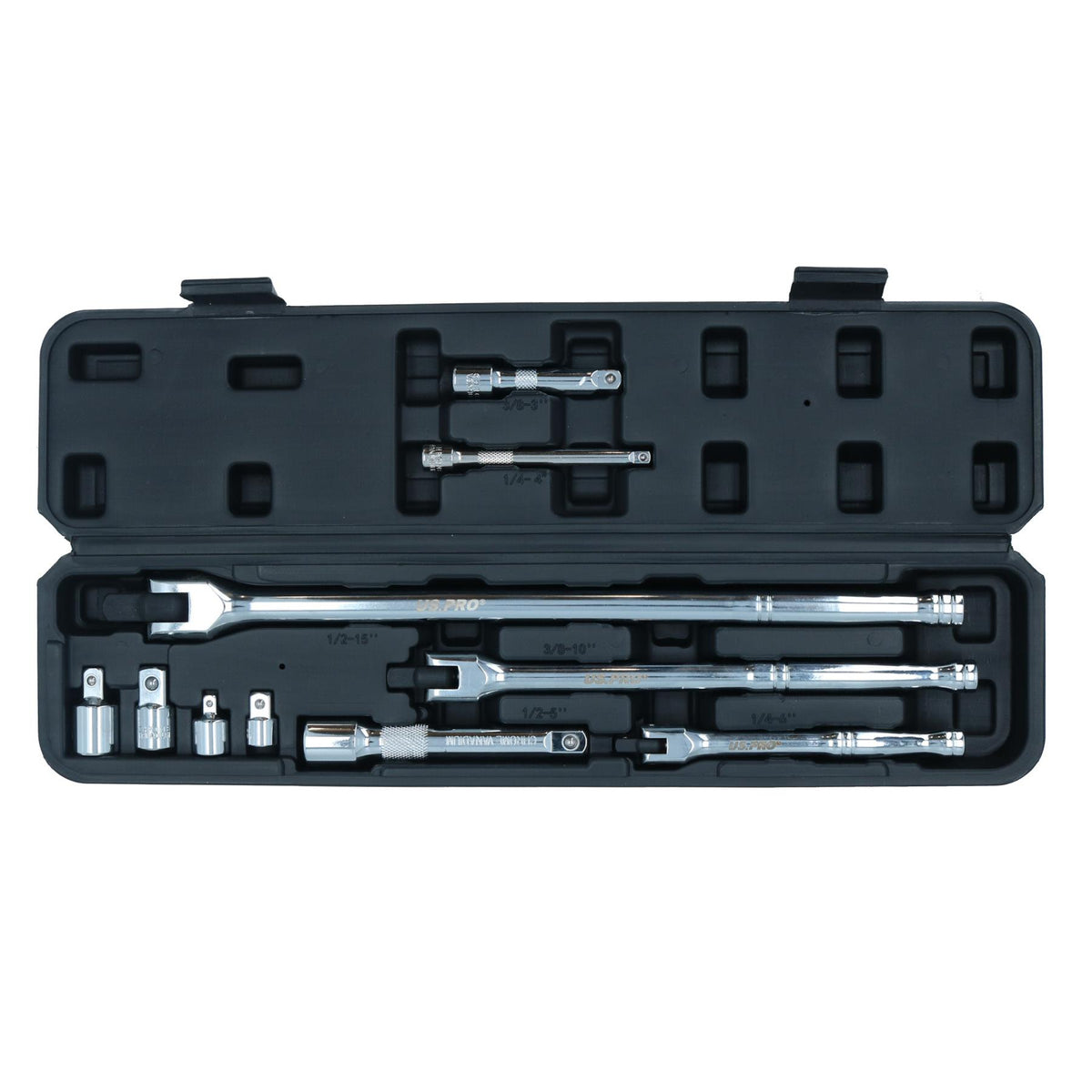Mixed Drive Breaker Power Bar Extension and Adaptor Set 1/4in 3/8in 1/2in