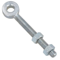 Swing Gate Long Eye Bolts Hinge + Nuts Adjustable Zinc Plated 12mm – 24mm