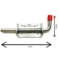 Verrou à ressort / loquet coulissant / verrou à barillet pour remorques, box à chevaux 3/8" 10 mm