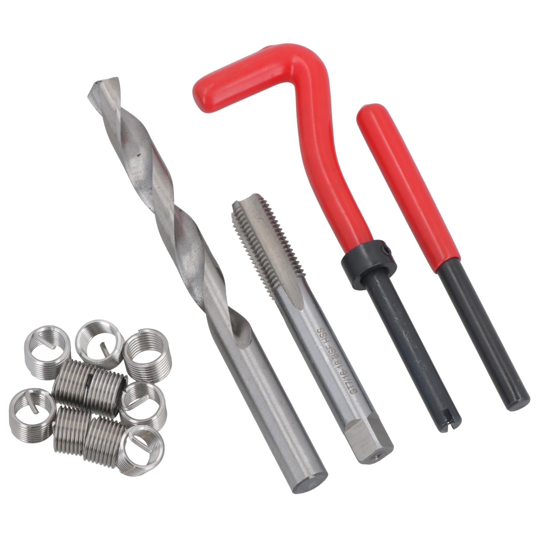 7/16” x 18 BSF Thread Repair Cutter Kit Helicoil Set for Damaged Threads 14pc