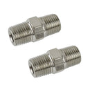 2pk 1/8" BSP Male to Male Air Line Hose Compressor Fittings / Connectors / Unions