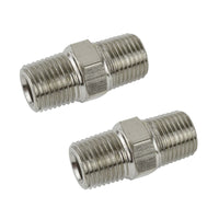 2pk 1/8" BSP Male to Male Air Line Hose Compressor Fittings / Connectors / Unions