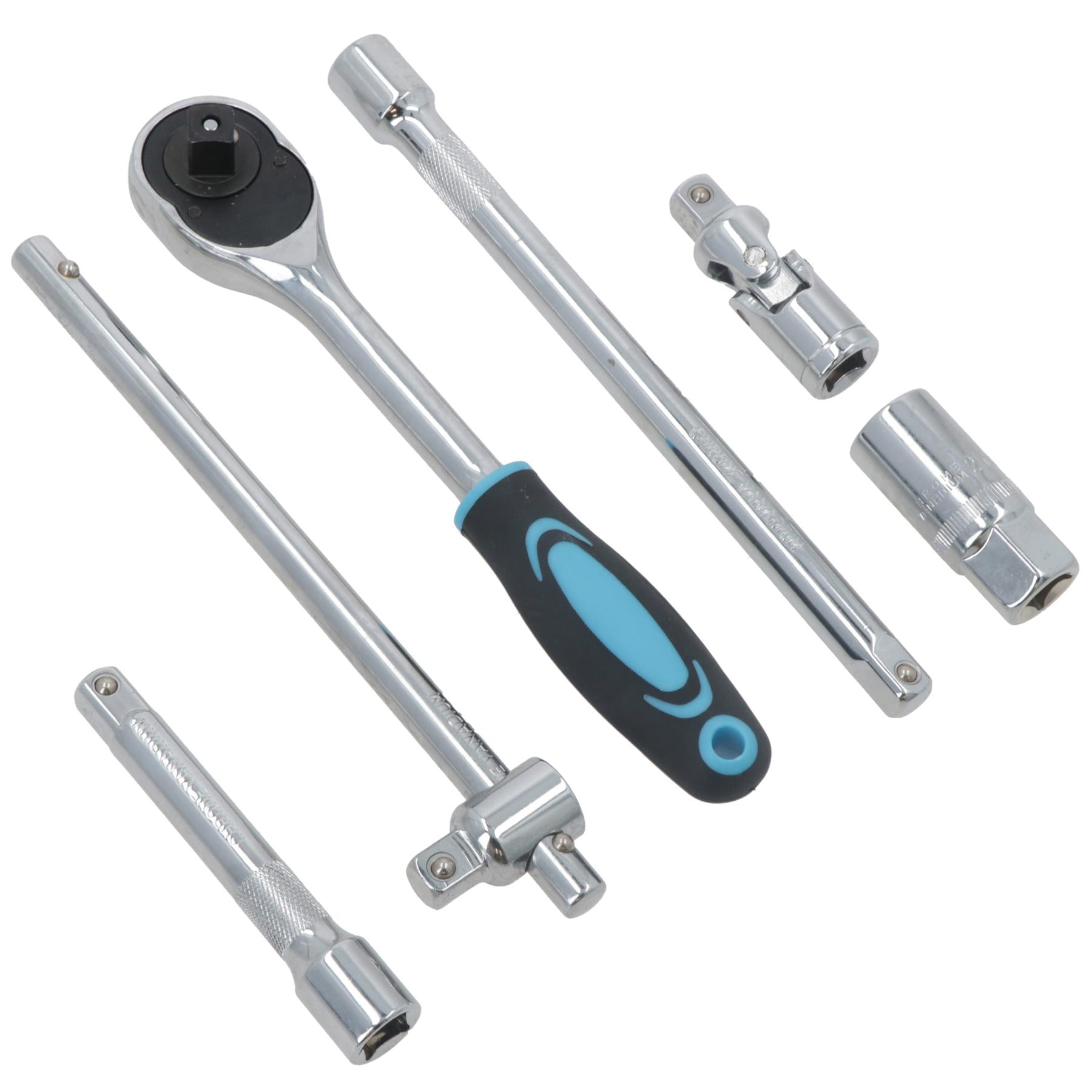 24pc 1/2" Drive Metric MM Shallow Socket And Accessory Set 10mm – 32mm