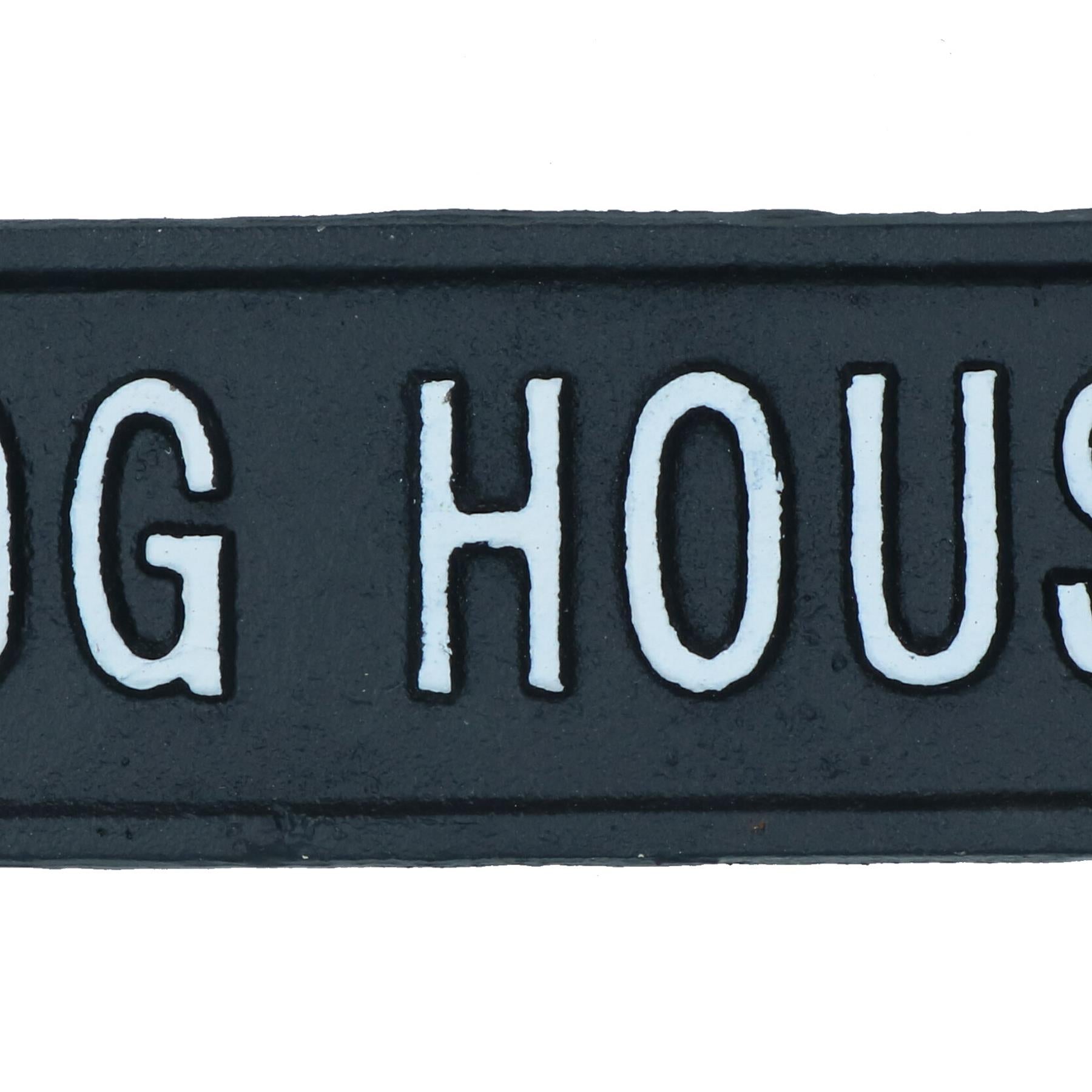 Dog House Cast Iron Sign Plaque Wall Door Fence Gate Post House Garden Yard