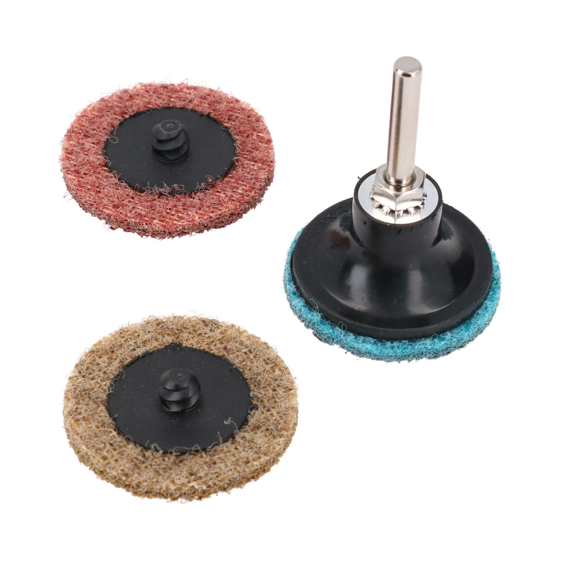 Mixed Grit Type R Roloc Conditioning Quick Change Sanding Discs + Arbor