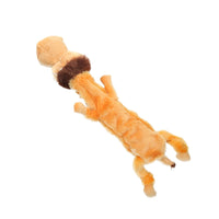 Plush Super Soft Unstuffed Wild Crinkler Lion Dog Toy With Squeak 60x14x9cm