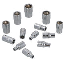 Douilles métriques peu profondes MM à entraînement 1/4" à 6 pans simples 4 mm - 14 mm 13 pièces