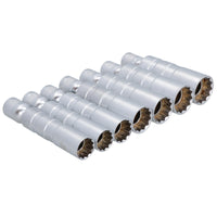 Thin Walled Swivel Magnetic Spark Plug Sockets 12 Point 3/8in Drive MM SAE 7pc