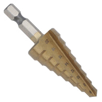 Lot de 3 forets coniques étagés HSS avec revêtement en titane et tige hexagonale pour métal et plastiqueAT018