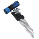 Jeu de 9 clés Torx anti-effraction Security Star avec embouts de type L T10 - T50