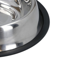 Stainless Steel Medium Non Slip Pet Bowl Dish Food Water Dogs Cats 18cm